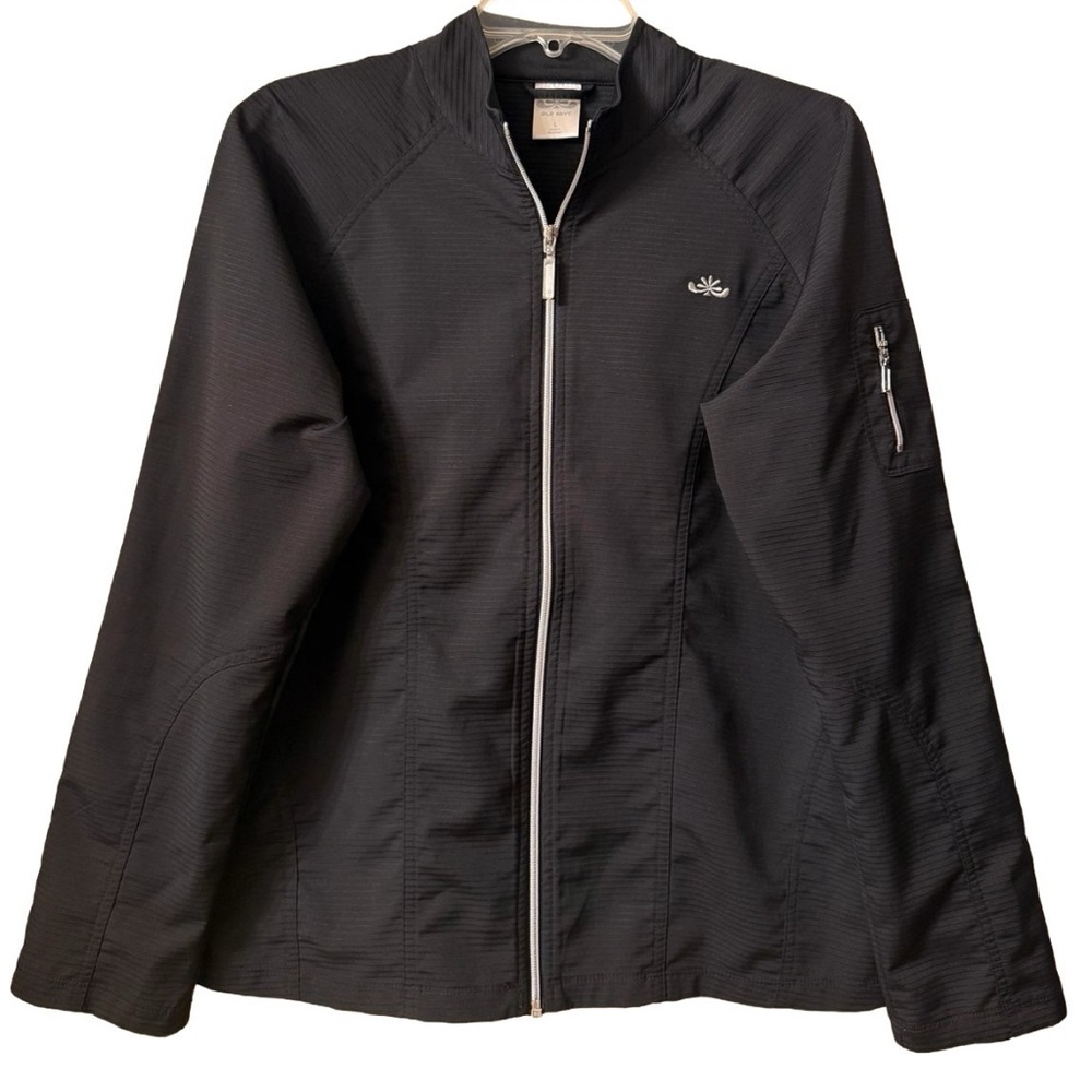 Old Navy Active Powersoft Lightweight Full Zip Workout Jacket Black Women’s L
